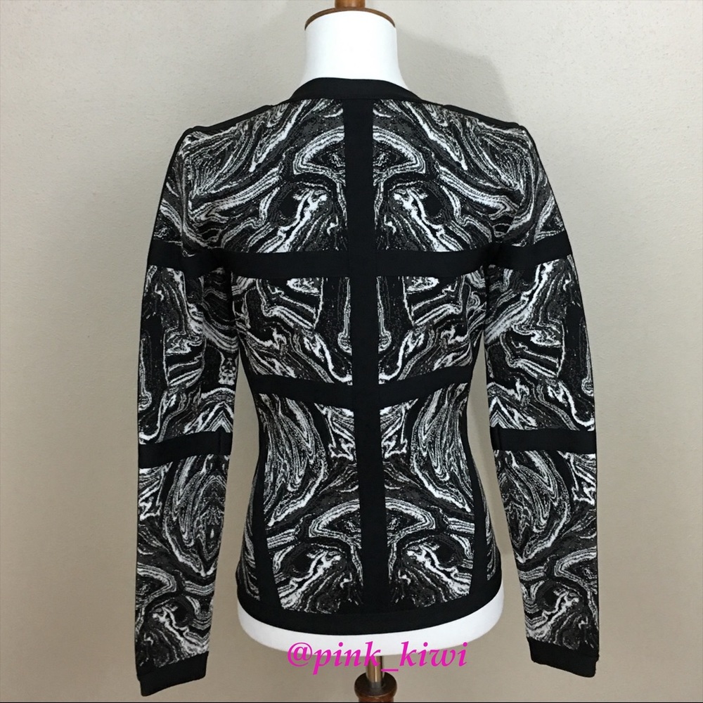 Robert Rodriguez Marbled Intarsia Graphic Jacket - Picture 7 of 9